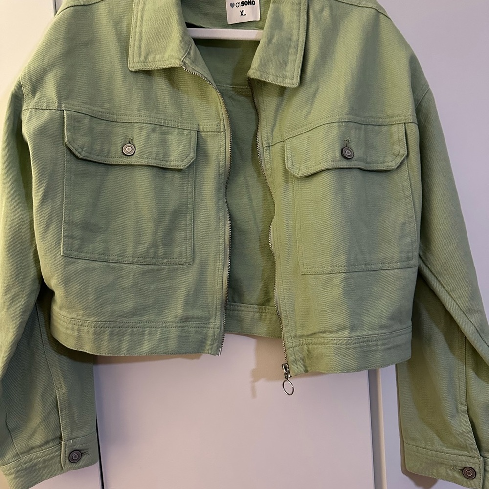 Ci Sono Sage Green Utility Jacket